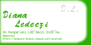 diana ledeczi business card